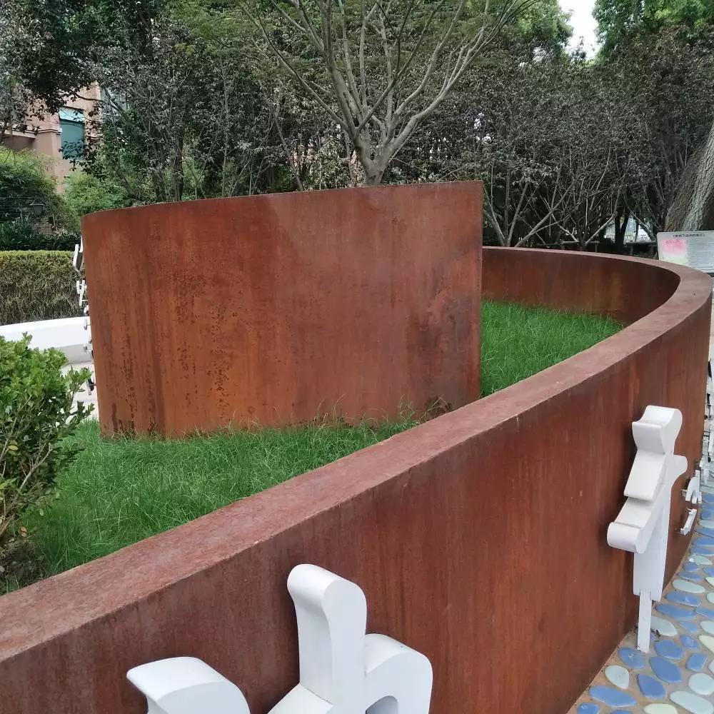 双塔耐候钢板花园围边