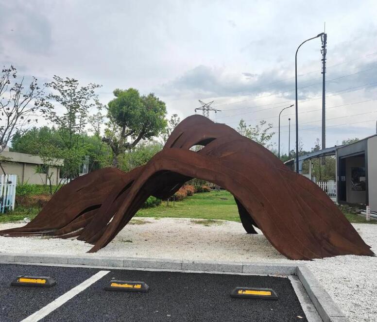 双塔耐候钢板造型