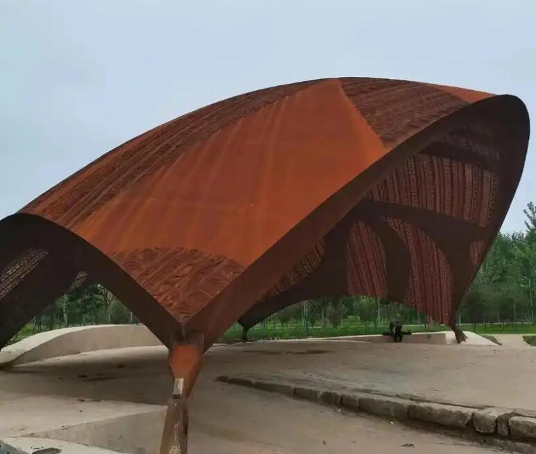 双塔耐候钢幕墙案例